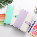 A6 Macaron Loose-Leaf Binder Notebook with Zipper Pocket