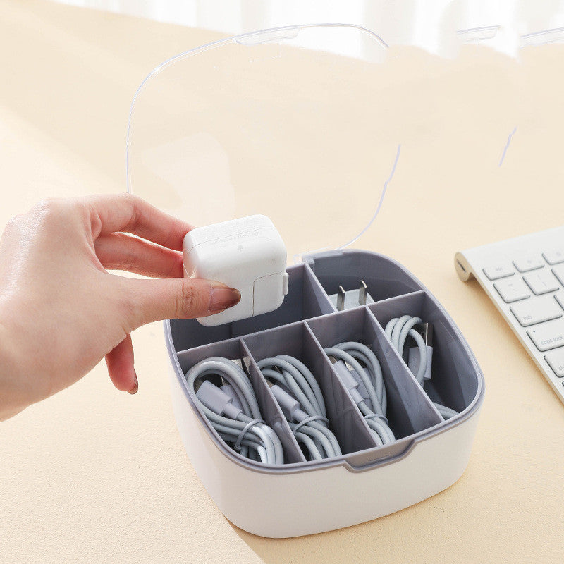 Charging Cable Storage & Cable Management Box for Desk