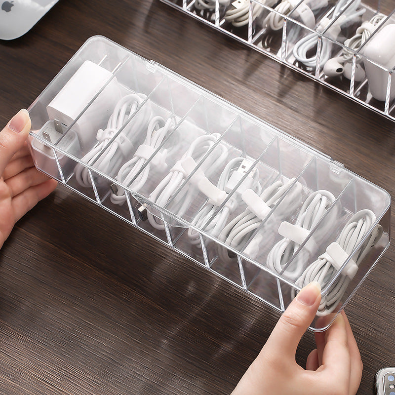 Dust-Proof Cable Management Box – Desk Cord & Power Strip Organizer