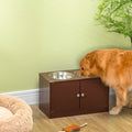 Elevated Dog Bowls With Storage Cabinet | Raised Feeding Station That Looks Like Real Furniture